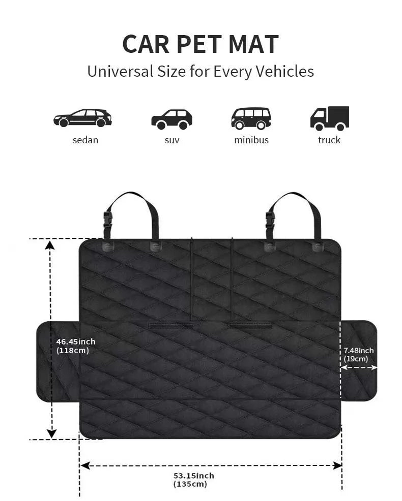 Dog car seat pad for cars trucks SUVs and other vehicles
