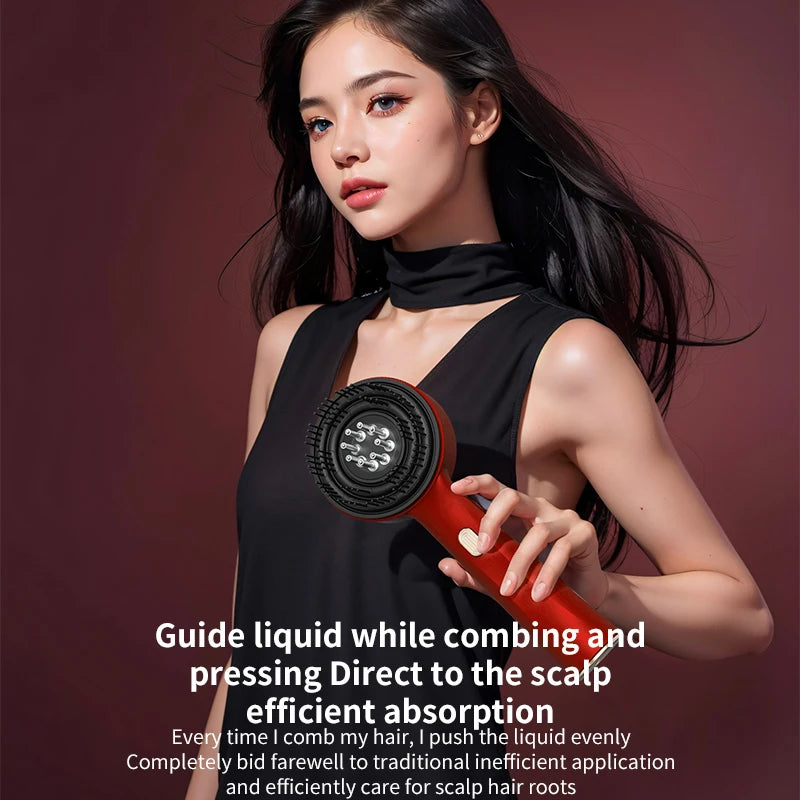Electric Massage Comb Vibration Red Light Therapy Hair Growth