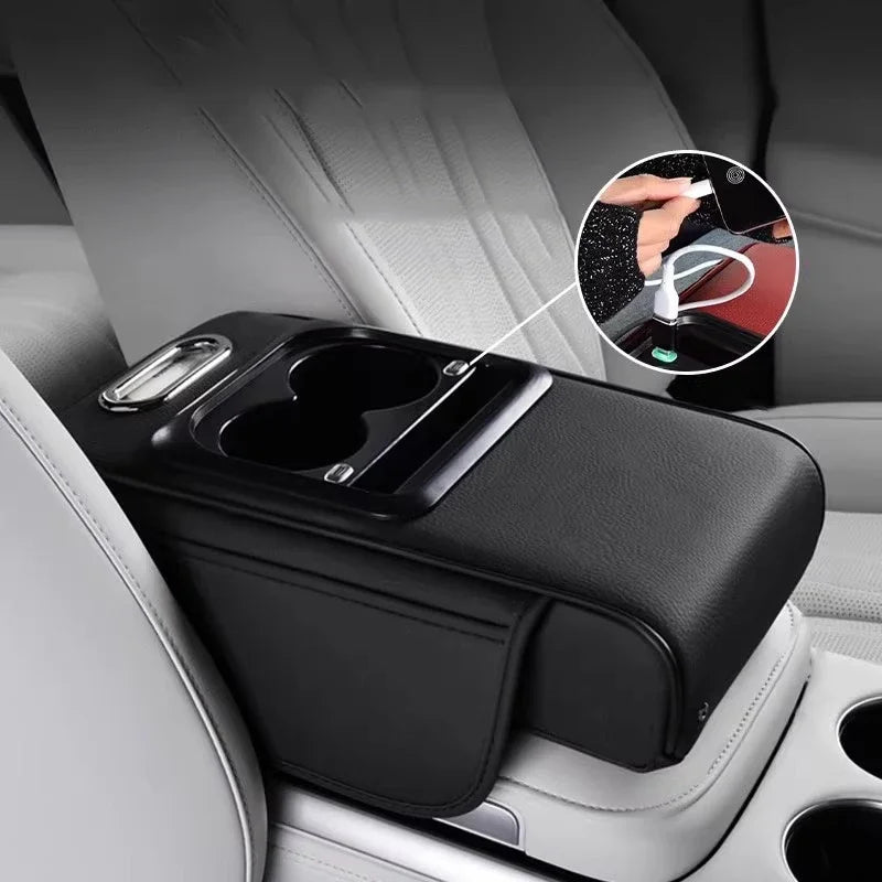 Usb Portcar Armrest Box Booster Pad With Usb Port Multi-Function