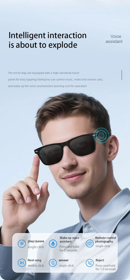 New  Smart Glasses Anti-Blue Light  Polarized Sunglass