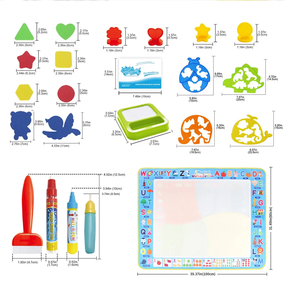 Magic Water Drawing Mat Coloring Doodle Painting Board