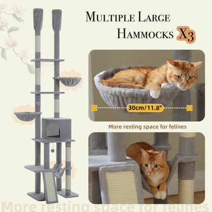 Cactus Cat Tree Floor to Ceiling Tower Scratching Posts