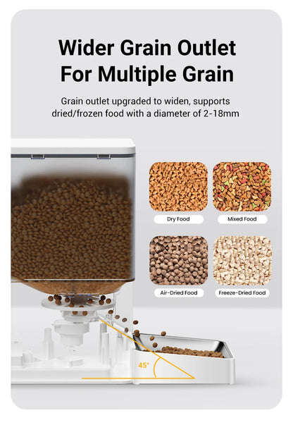 Automatic Pet Feeder Water Fountain 2 in 1 Drinking Feeding