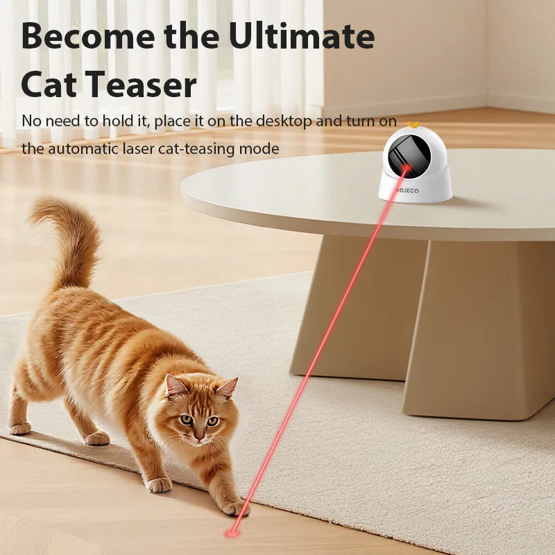 ROJECO Automatic Pet Toy Interactive Adjustable Electric Cat Laser Toy