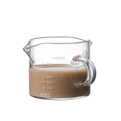 Glass Measuring Cup With Handle Espresso Milk Cup