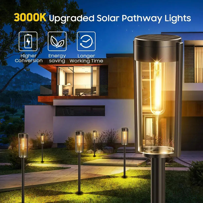 Retro Solar Pathway Warm Lights Outdoor