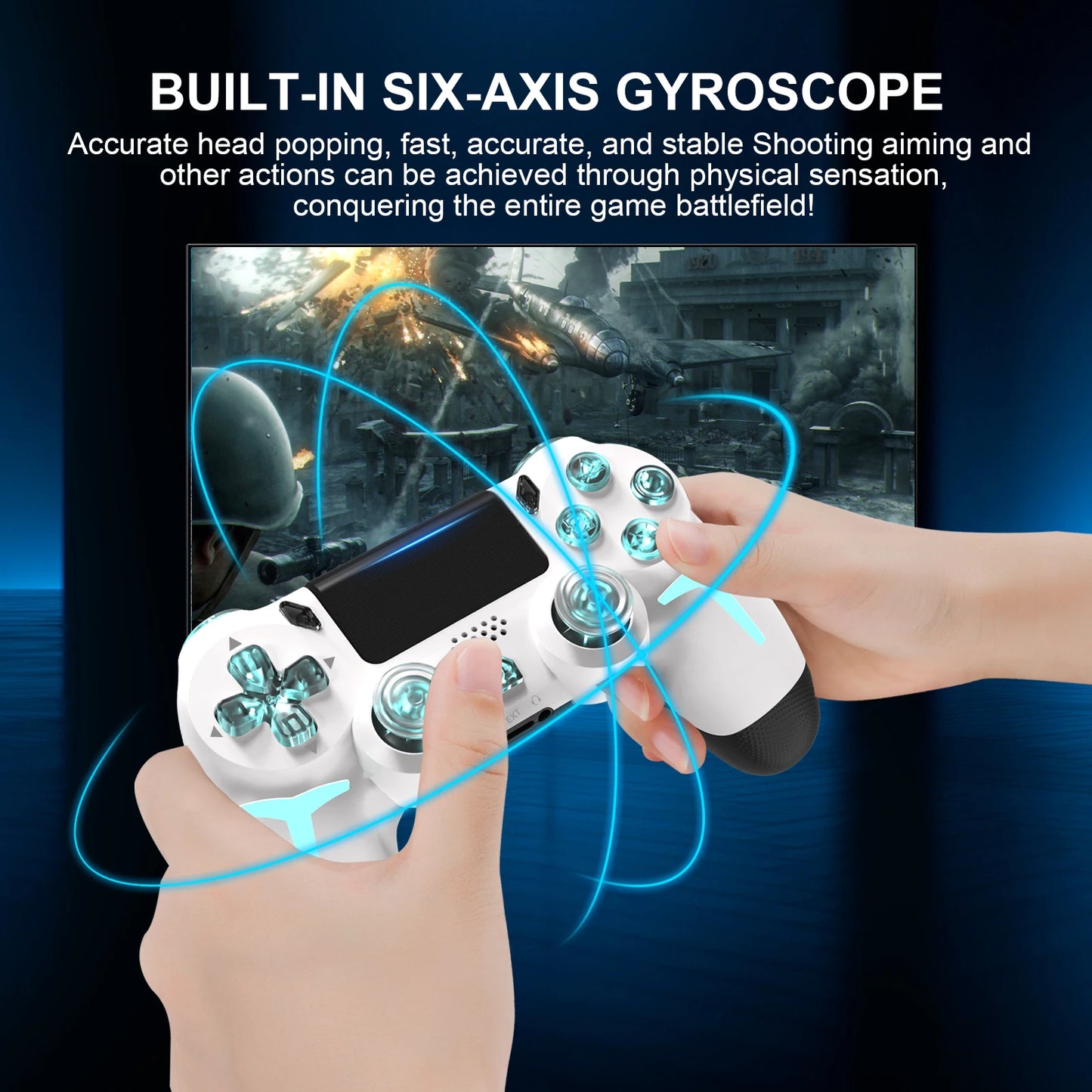 GAMINJA Wireless Game Controller For PS4 PS3 Console