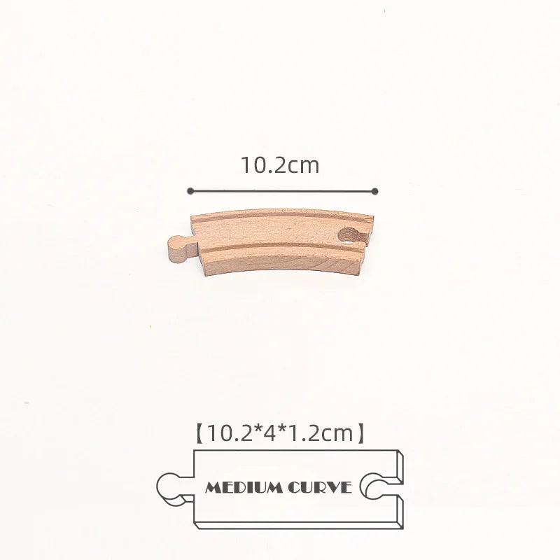 New Kinds Wooden Track Parts Beech Wooden Railway Train