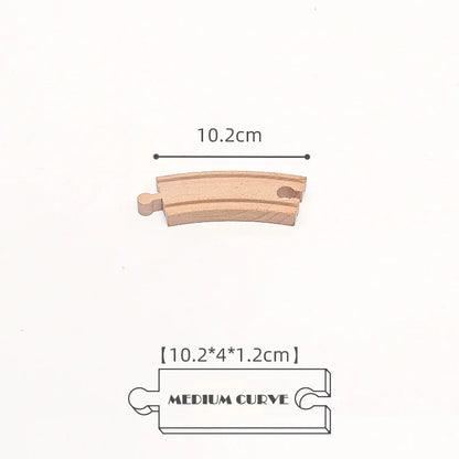 New Kinds Wooden Track Parts Beech Wooden Railway Train