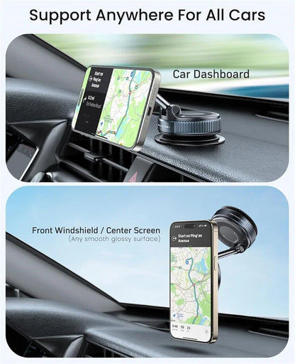 Car Mount Electric Vacuum Magnetic Holder Foldable Suction Stand