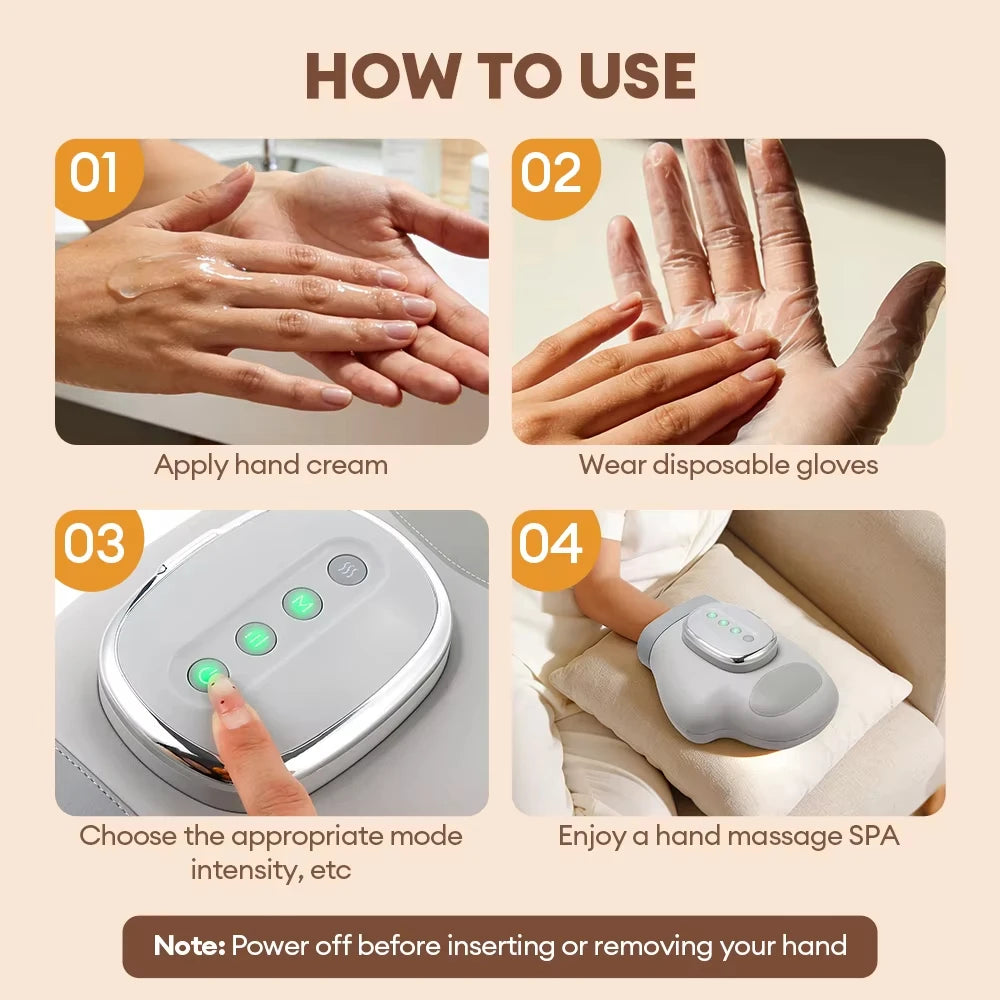 Hand Massager With Airbag Compression Finger Wrist Palm