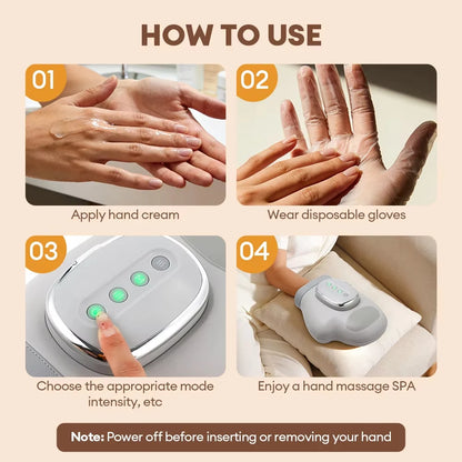 Hand Massager With Airbag Compression Finger Wrist Palm