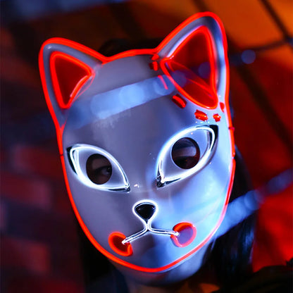 Halloween Neon Mask Cosplay Japanese Anime Neon LED