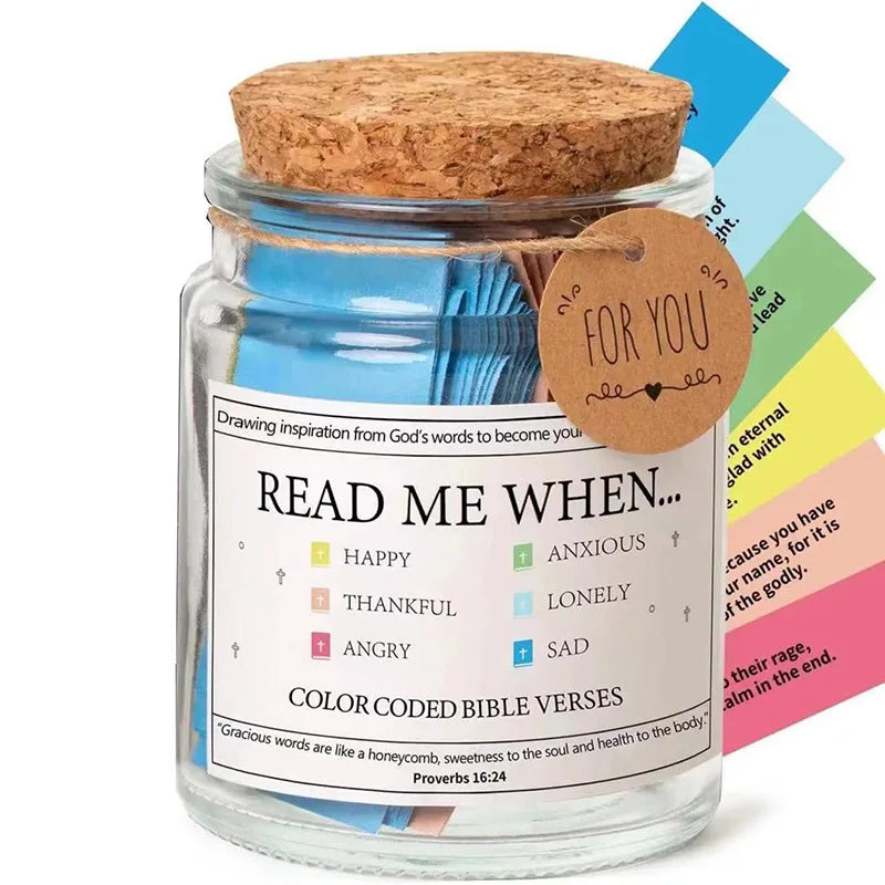 Bible Verses  in Glass Jar Bible Verse Jar Pious Prayer