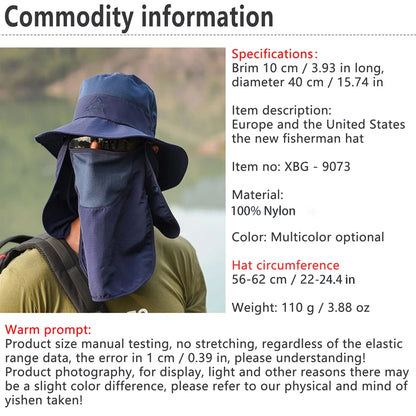 Fisherman's hat, male sun hat, summer outdoor quick drying