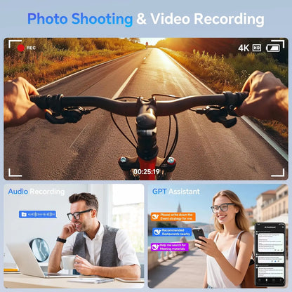 New Smart AI Glasses 1080P HD Video Record Camera ChatGPT