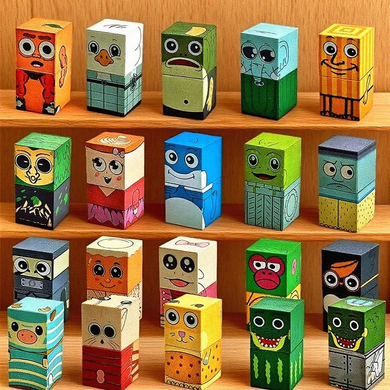 AI character magnetic building blocks Tung Tung tung sahur