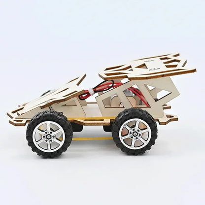 DIY Wooden Remote Control Car Mini Four-Wheel Drive