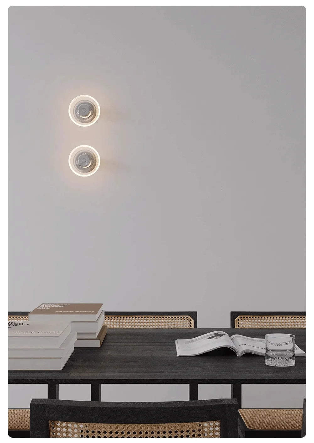 Modern Round Crystal Bedside Lamp Bedroom Living Room