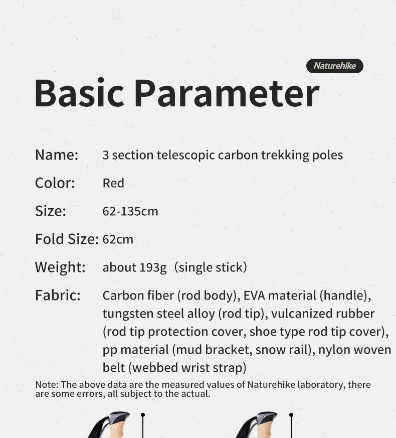 Trekking Poles Carbon Fiber Climbing Stick