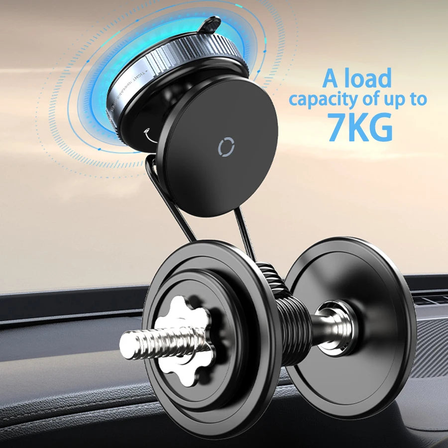 Car Phone Holder, Magsafe Magnetic Vacuum Intelligent Car Mount