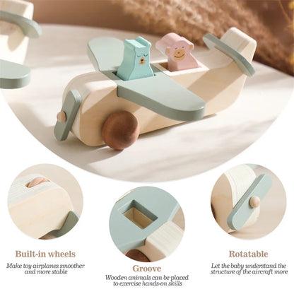Wooden Birthday Train Toy Simulated Train Toy Model
