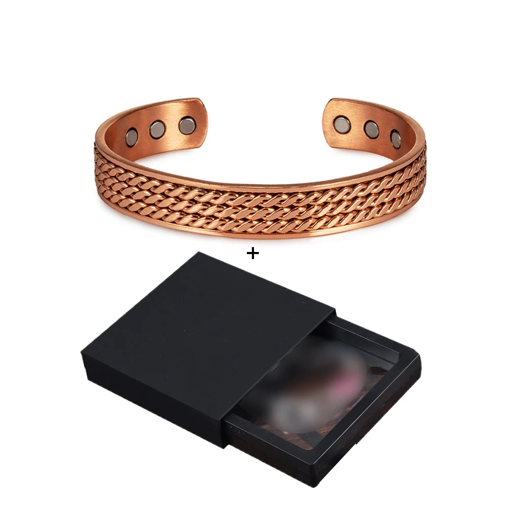 Vinterly Twisted  Magnetic Therapy Adjustable Wide Bangles