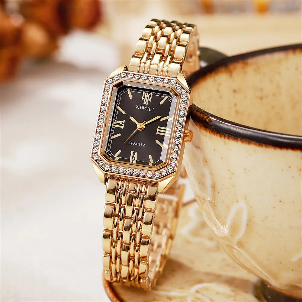 Light Luxury Brand Watch Women Business Simple Diamond