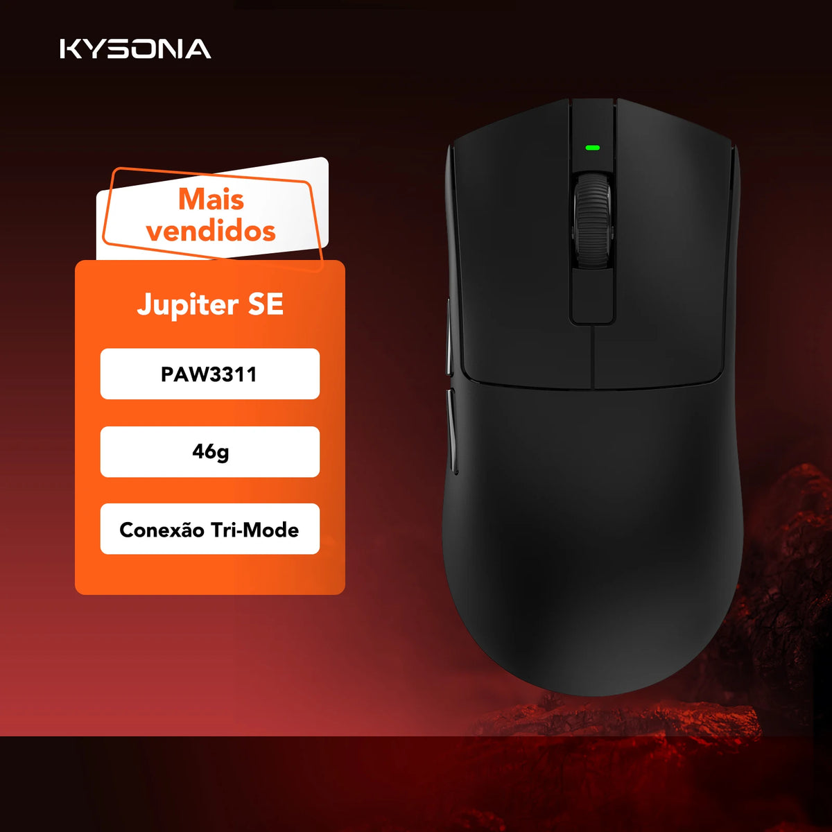 Tri-Mode Gaming Wireless Bluetooth Wired Mouse