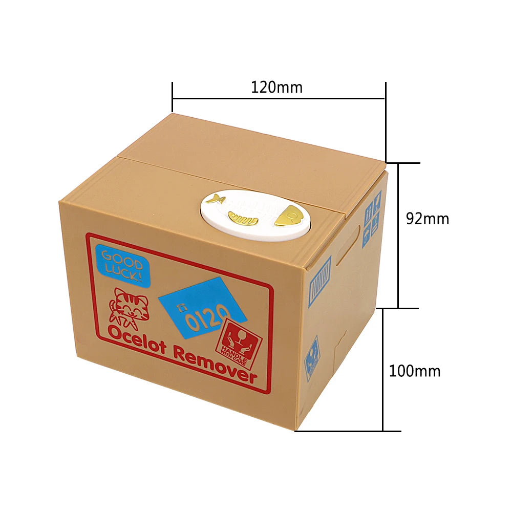 Cute Automated Panda Cat Steal Coin Bank Money Saving Box