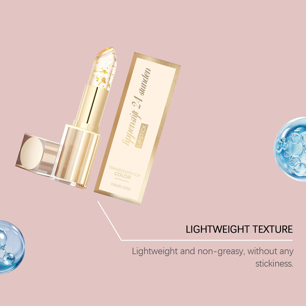 Gold Foil Color Changing Lipstick Fade Lip Line Enhance