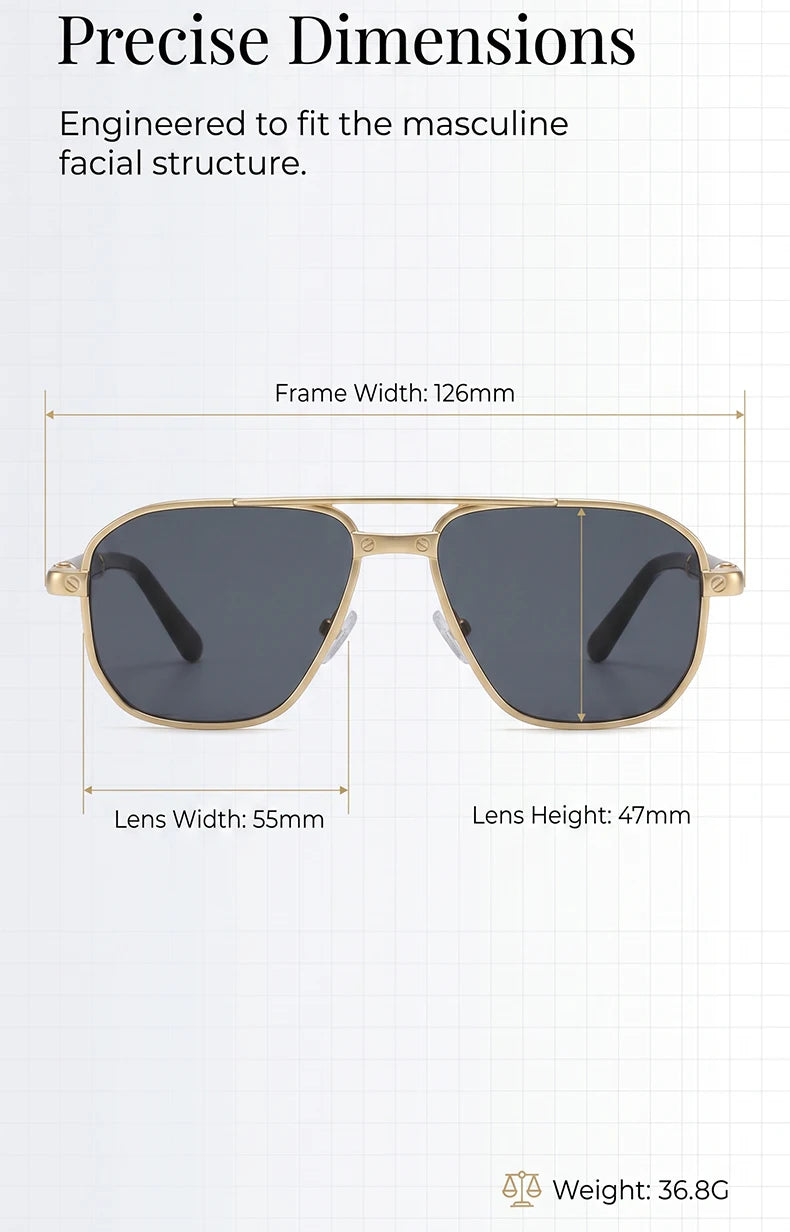Square Punk Metal Frame Sunglasses Men Luxury Designer