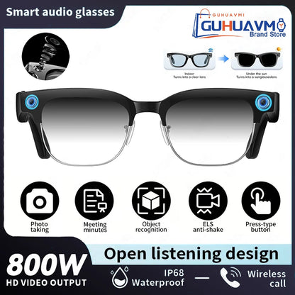New Business 4K HD Color Change AI Smart Glasses 800W Pixel