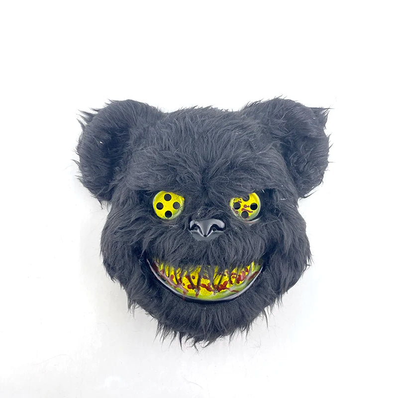 LED Bloody Rabbit Mask Glowing Killer Black Bear Mask Halloween