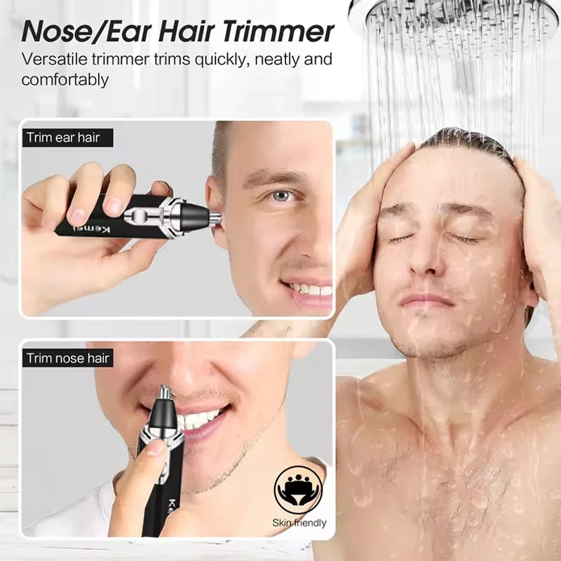Kemei Nose Hair Trimmer Mens Beard Trimer Hair Removal
