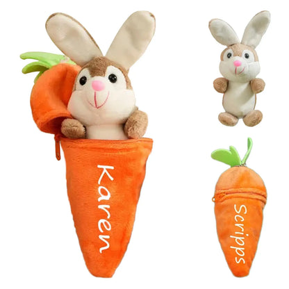 Custom Easter Plush Rabbit Keychain Personalized