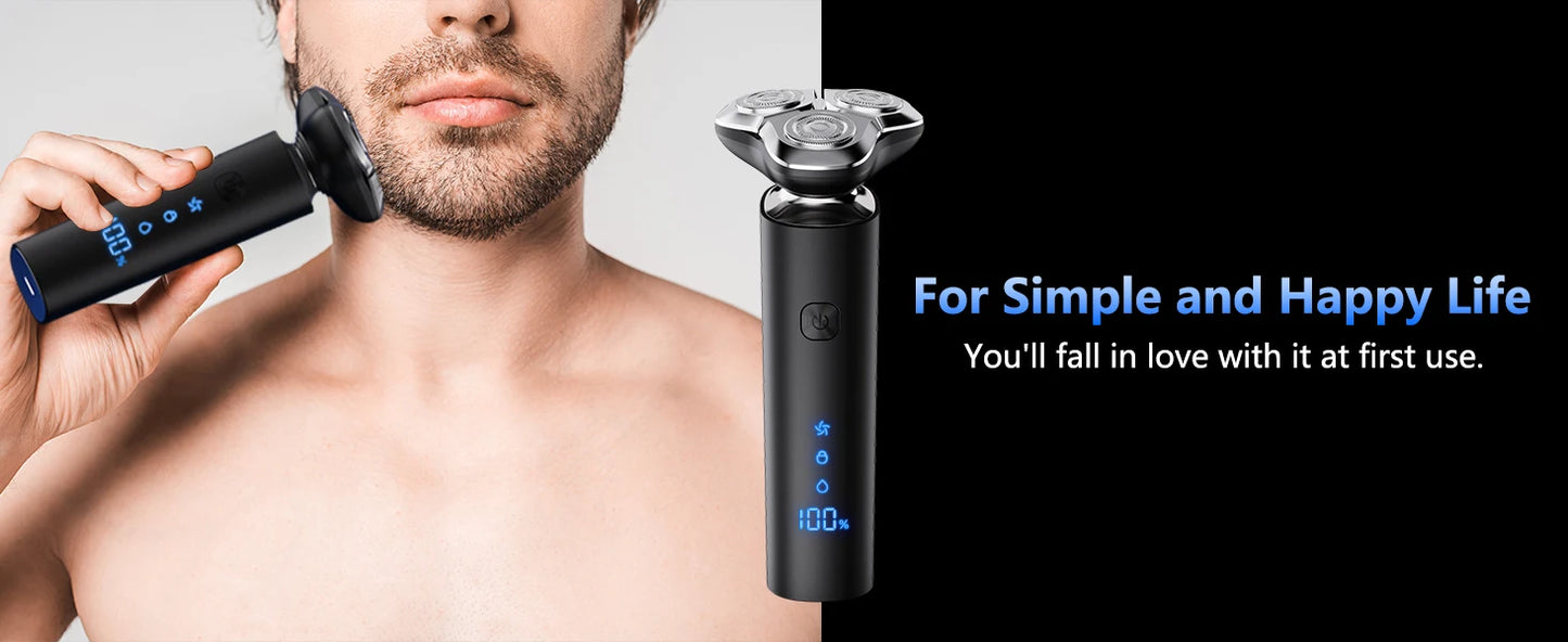 Electric Razor for Men 3 Blade Rotary Shaving Machine
