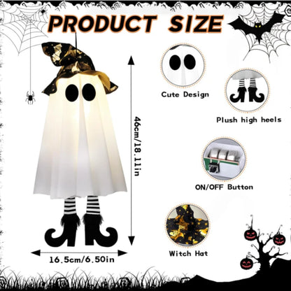 Halloween LED Light Up Witch Ghost Hanging Horror Ornaments