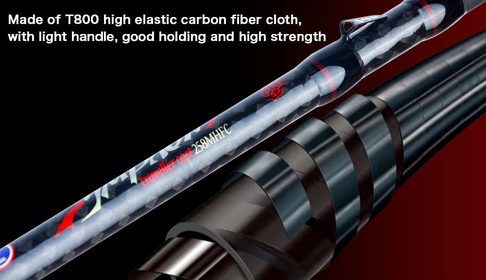 Carbon Fishing Rod for Travelers Baitcasting