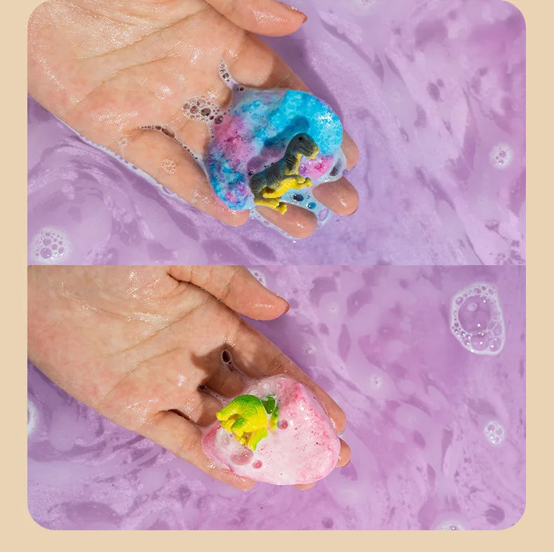 6PCS Children's Dinosaur Egg Bomb Bath Salt Balls Fun