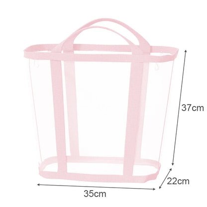 Nylon Mesh Laundry Basket Portable Dirty Clothes Organizer