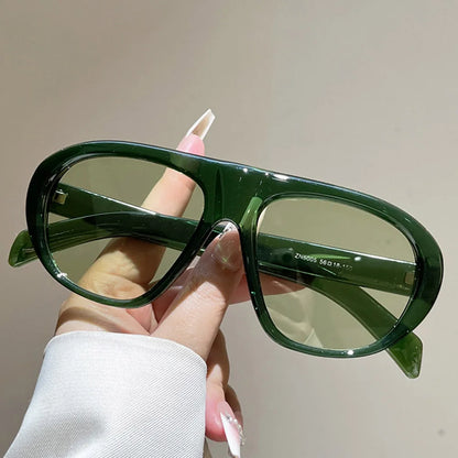 new fashion leopard gradient oval sunglasses for women