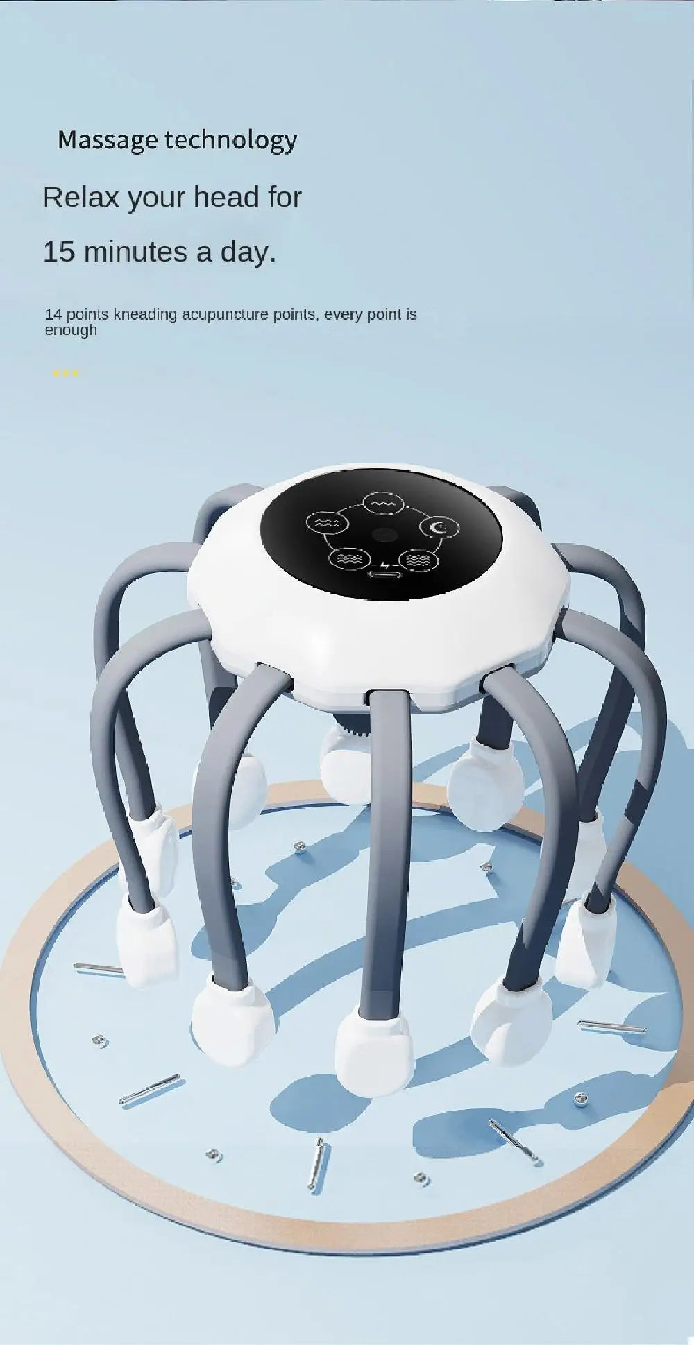 Octopus Claw Eight Claw Massager USB Charging Therapeutic
