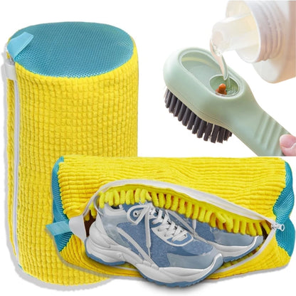 Shoe Washing Machine Bag with Liquid Shoe Brush Set