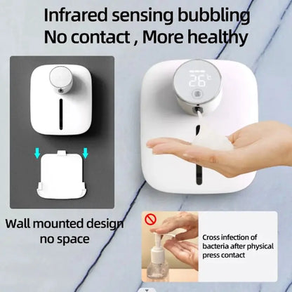 Wall-mounted Dispenser Soap USB Digital Temperature