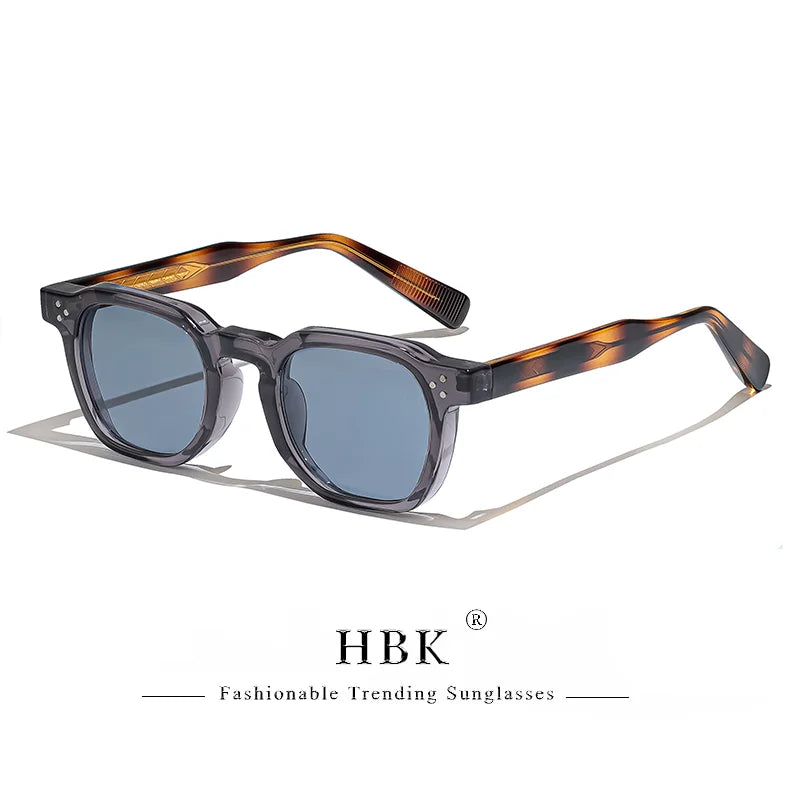 HBK New Square Retro Sunglasses Men Fashion