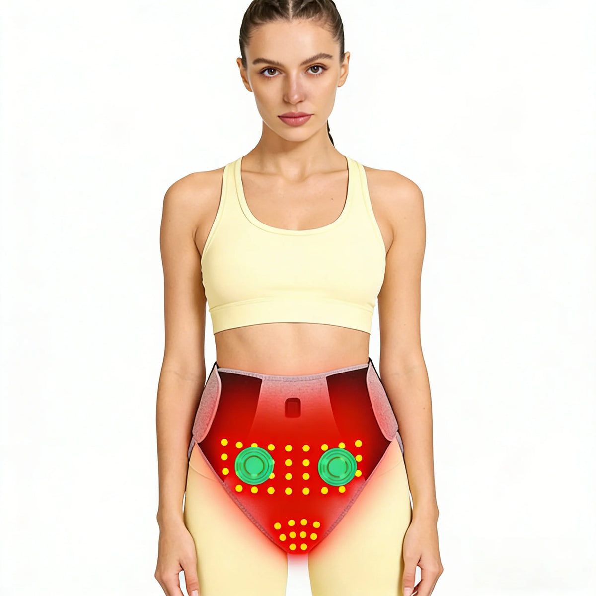 Red Light Heating Women's Underwear with Abdominal Massager Relieves