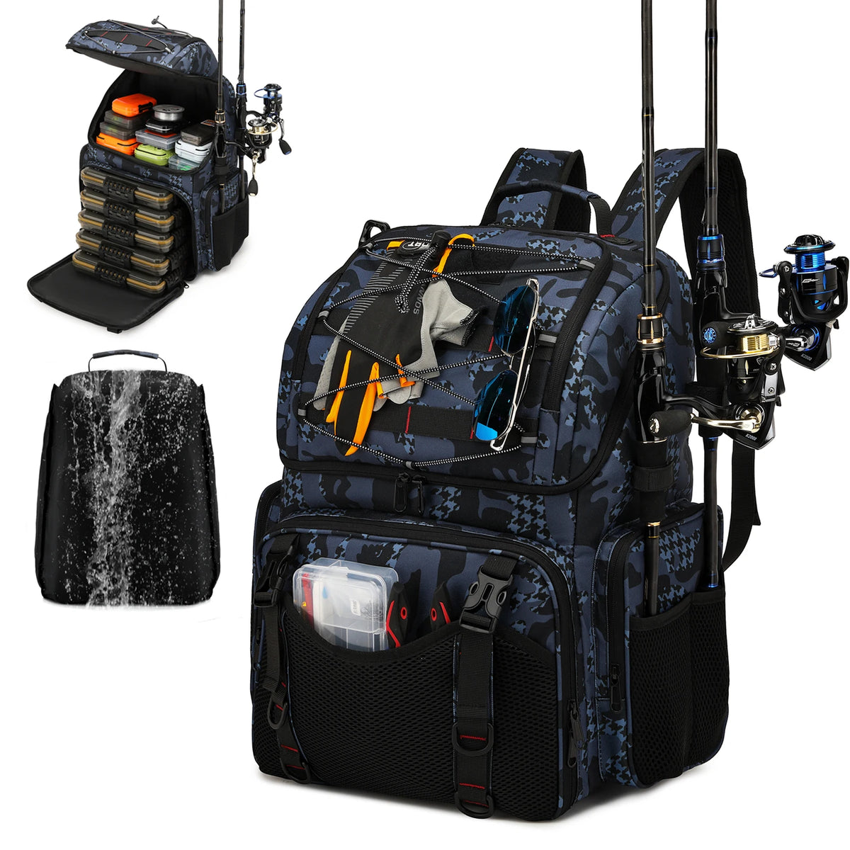 Fishing Backpack 45L Cooler Fishing Tackle Storage Bag