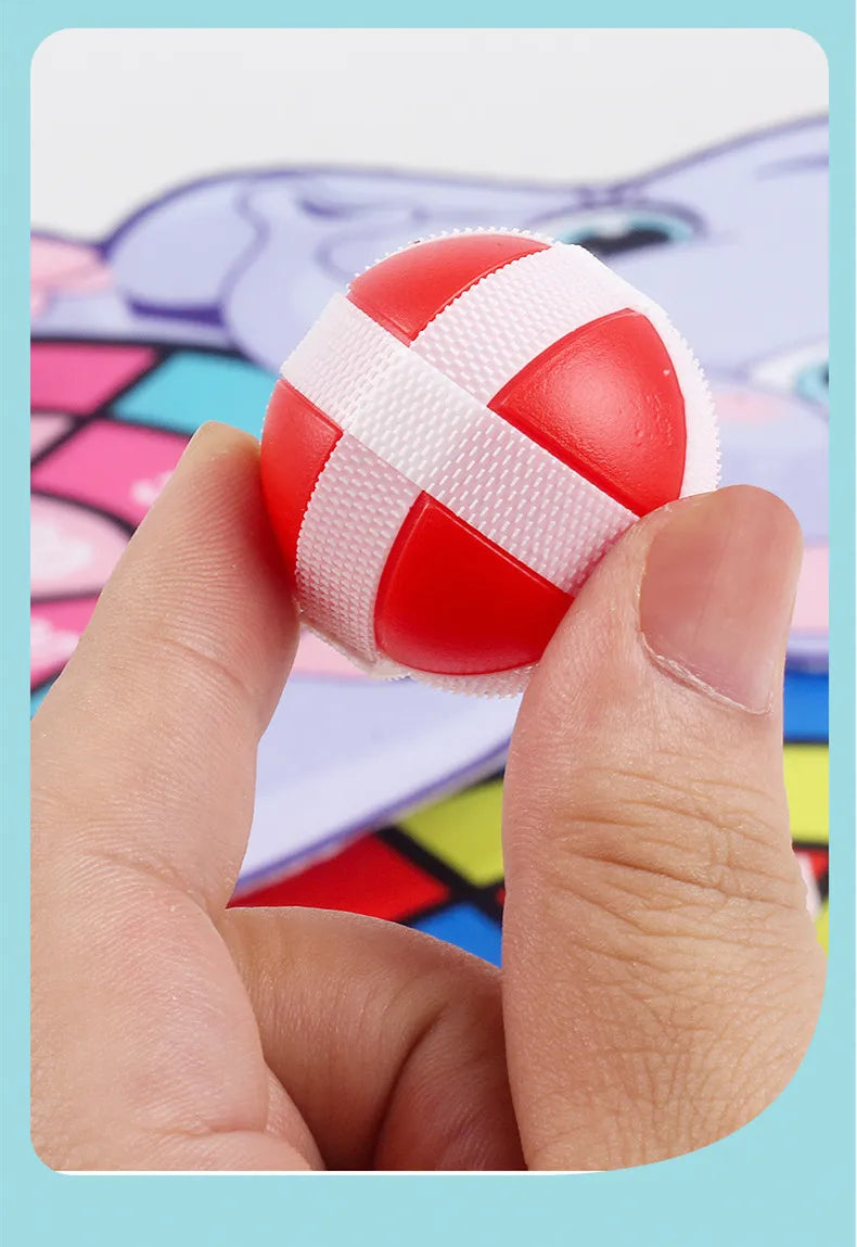 Child Montessori Toys Cartoon Animal Dart Board Sticky Ball