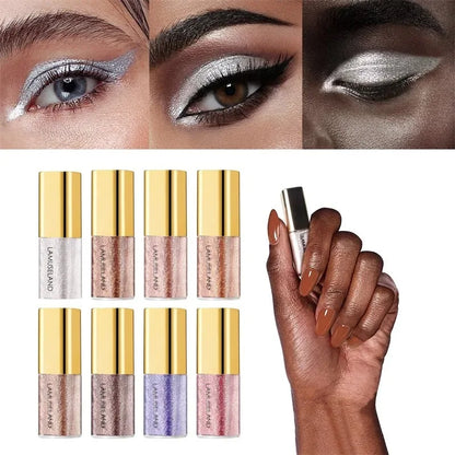 Pearly Liquid Eyeshadow Natural Smokey Silver Shimmer